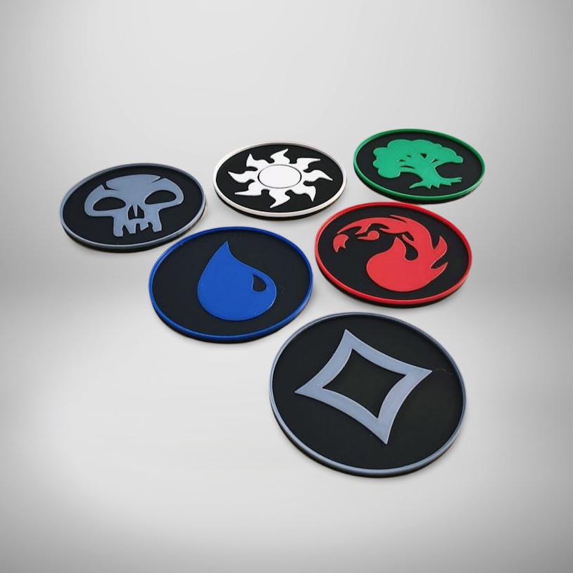 Magic the Gathering Mana Symbol Coaster Set