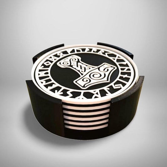 Norse Viking Symbolism Coaster Set