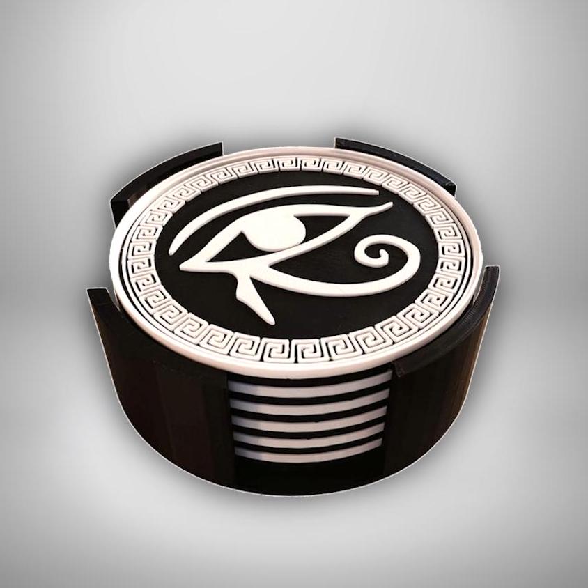 Egyptian Symbolism Coaster Set