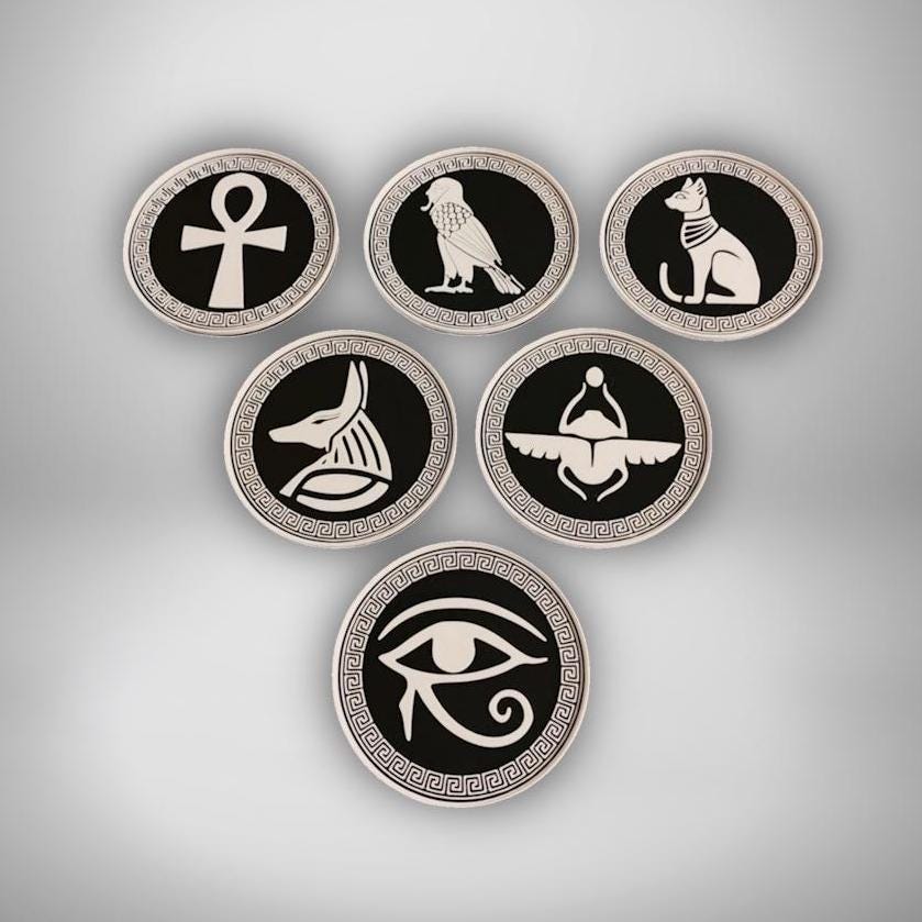 Egyptian Symbolism Coaster Set