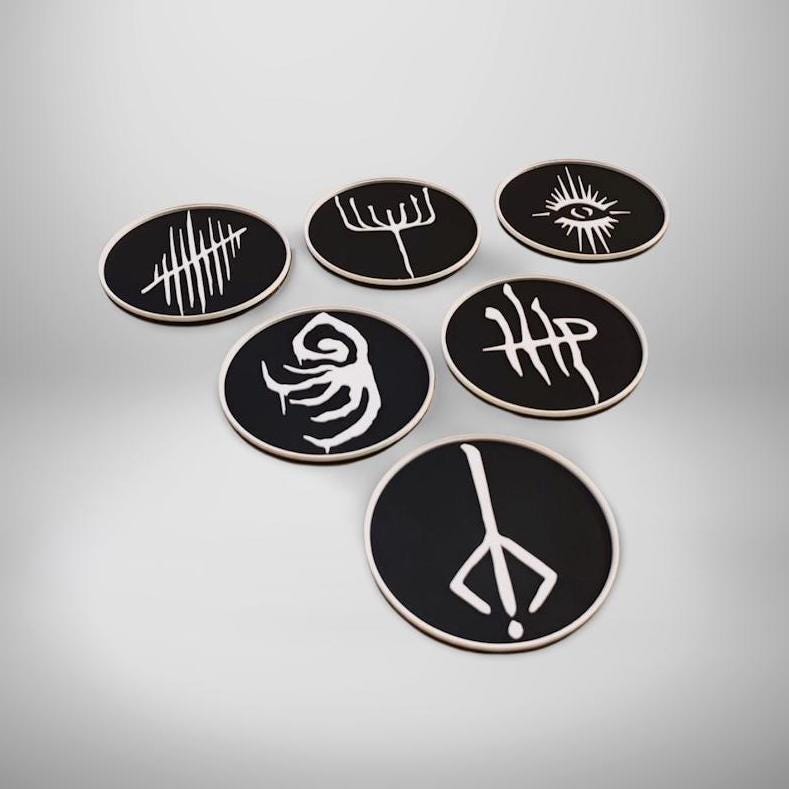 Bloodborne Caryll Rune Coaster Set